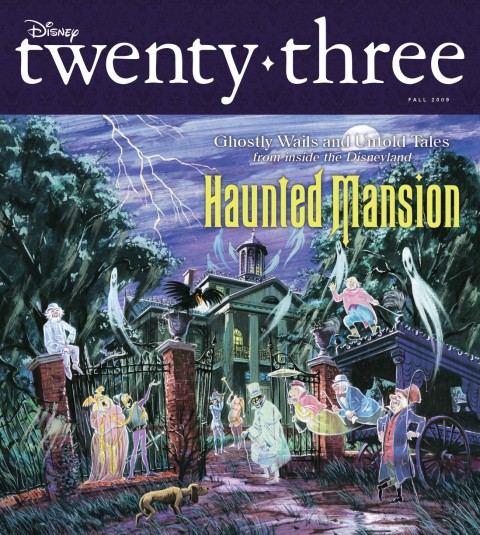 Disney twenty-three Fall 2009 cover art featuring Haunted Mansion