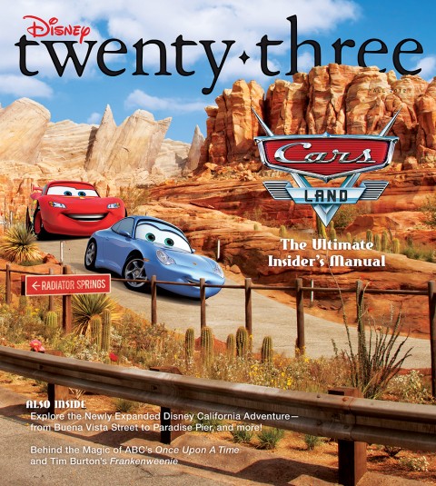 Disney twenty-three Fall 2012 cover art featuring Lightning McQueen and Sally from Cars