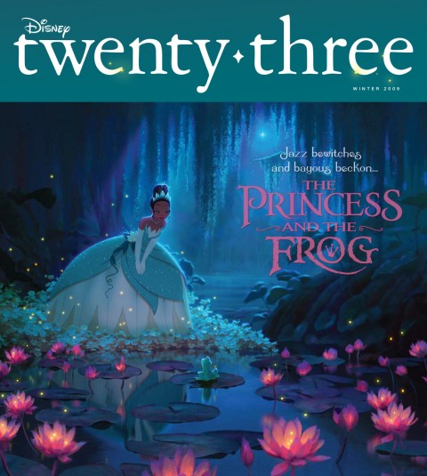 Disney twenty-three Winter 2009 featuring Princess Tiana from the Princess and the Frog