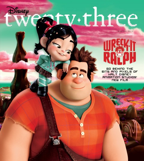 Disney twenty-three Winter 2012 cover art featuring Wreck-It Ralph